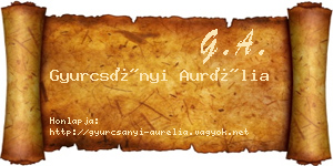 Gyurcsányi Aurélia névjegykártya
