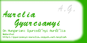 aurelia gyurcsanyi business card